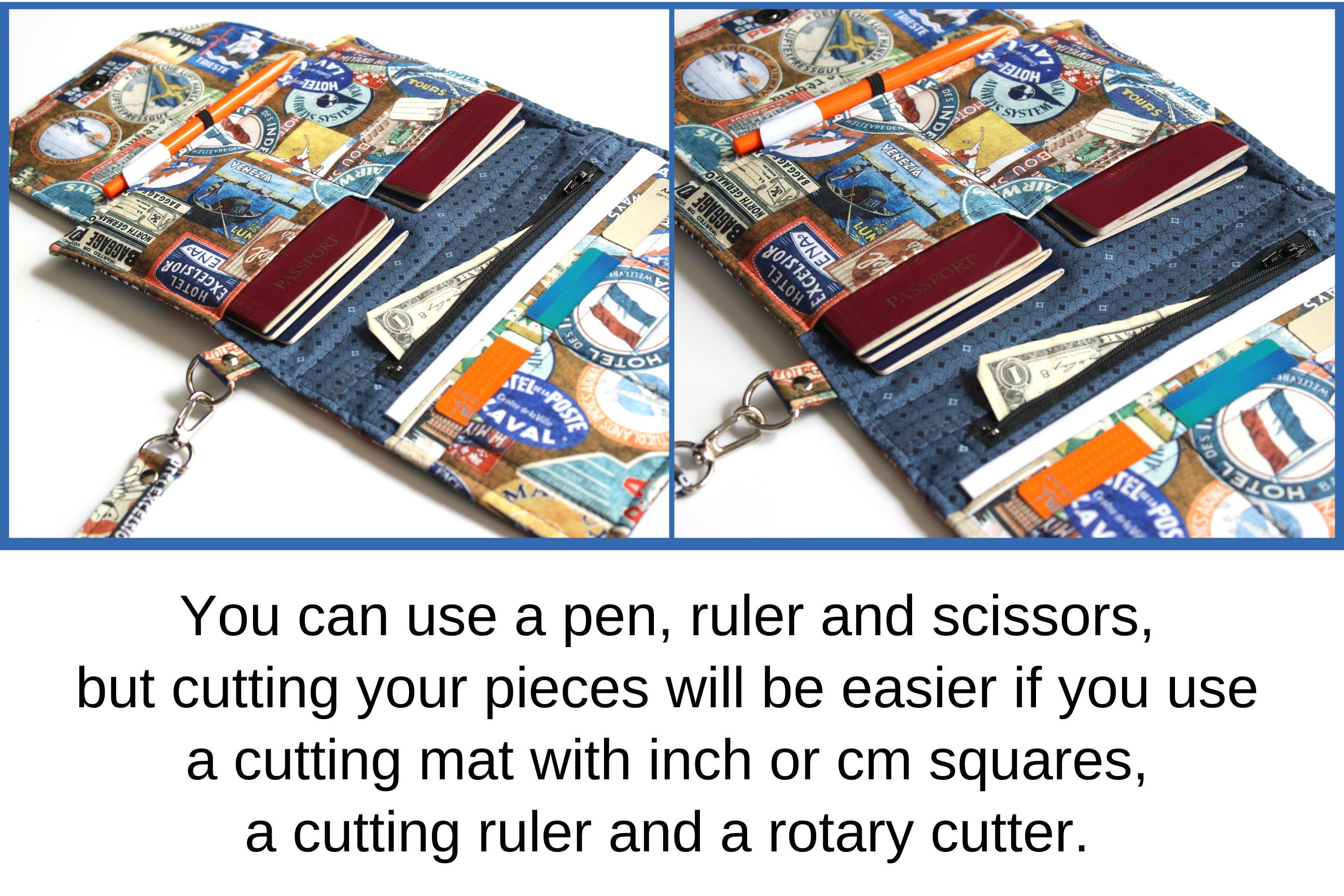 Family Travel Organizer Wallet Pattern Family Passport Holder Etsy