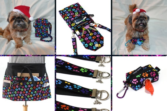Distributeur de sacs à déjections canines en tissu, porte-sacs à déjections  canines avec mousqueton - Noir