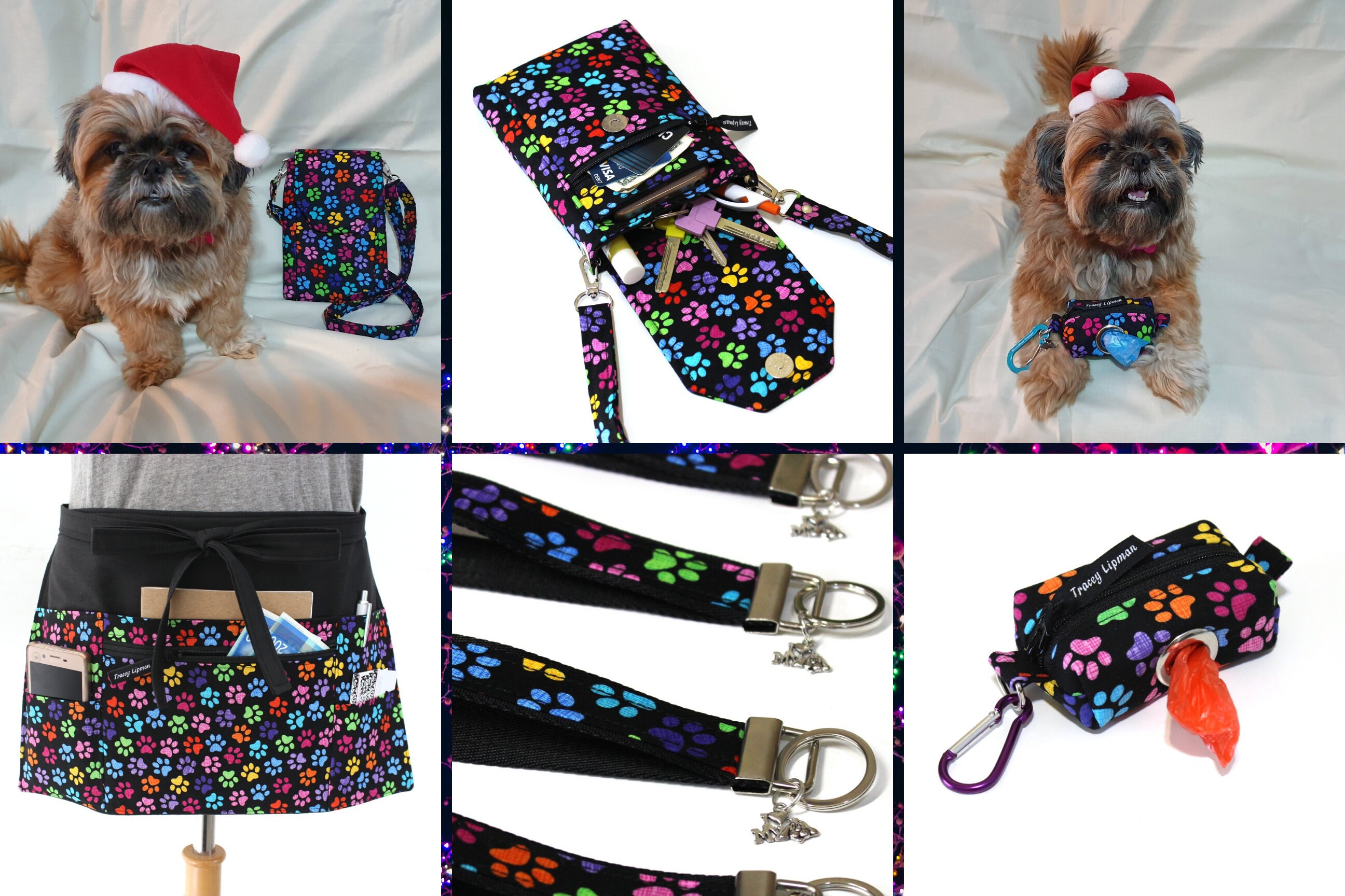 POPETPOP 1 juego de bolsas para excrementos con correa de perro con  dispensador de bolsa, collar líder para mascotas, suministros para  exteriores