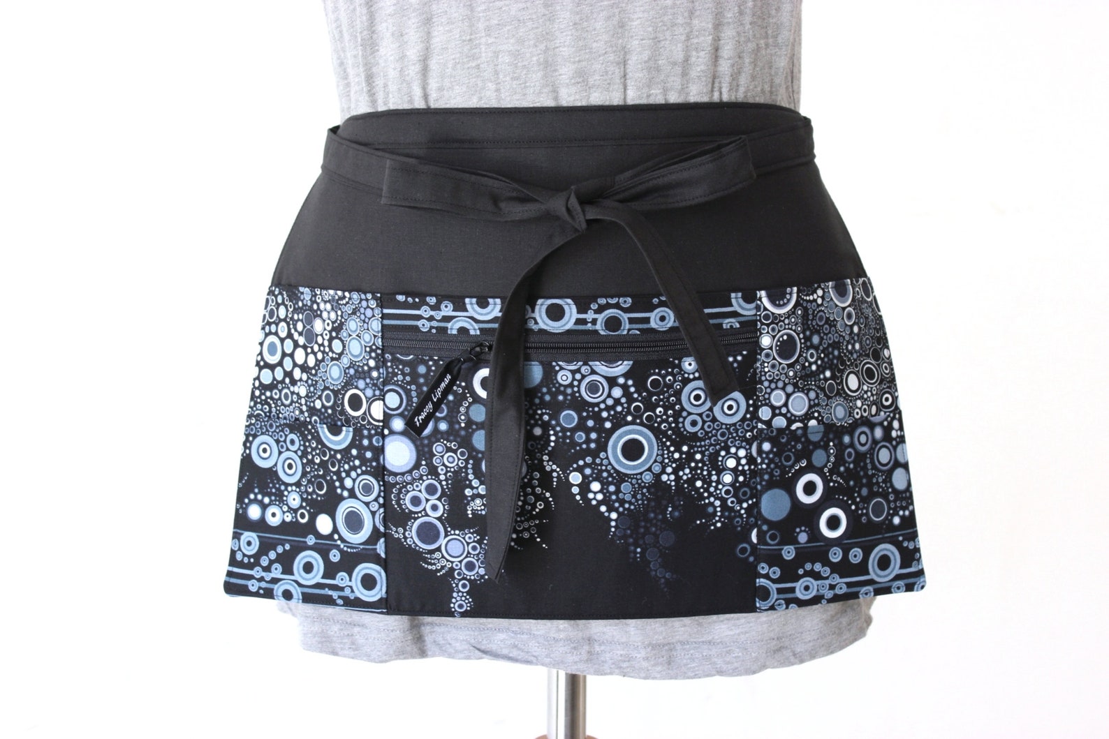 Black Half Apron With Pockets for Teacher Vendor Apron With Etsy