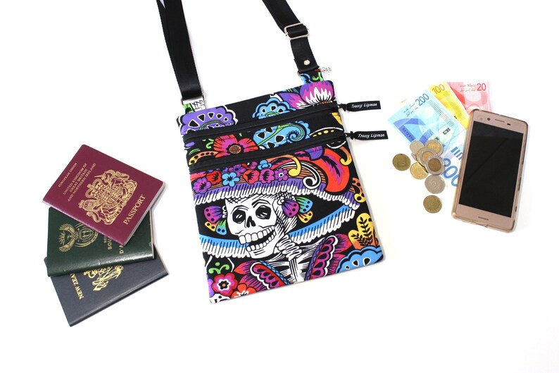 sugar skull crossbody bag