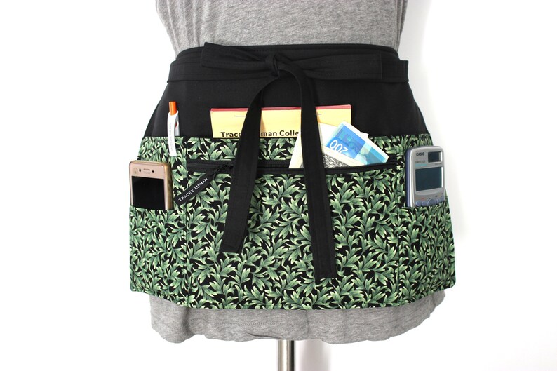 Craft show vendor apron for women leaf print farmers market Etsy