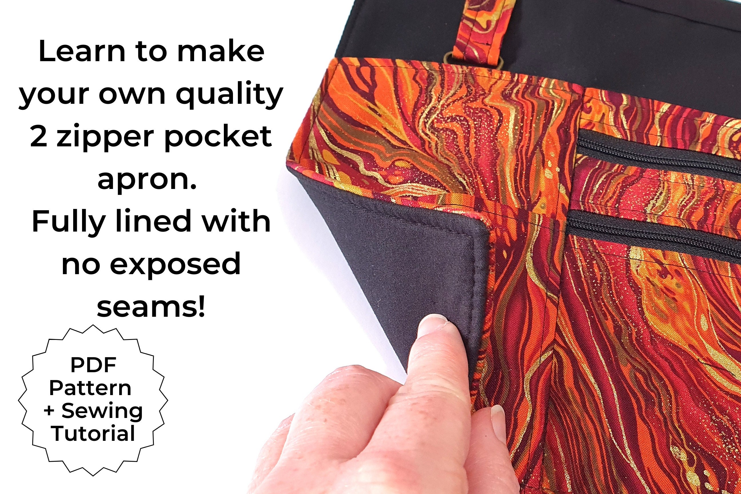 Pocket Apron Pattern Apron Pattern PDF: Seven Pocket Craft Show Apron With Zipper Pockets ...