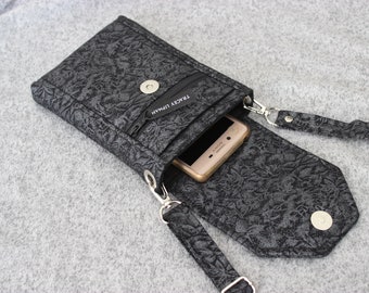 cell phone purse - mobile phone bag with zipper pocket - small crossbody purse  - iphone purse - cell phone wallet - small crossbody bag