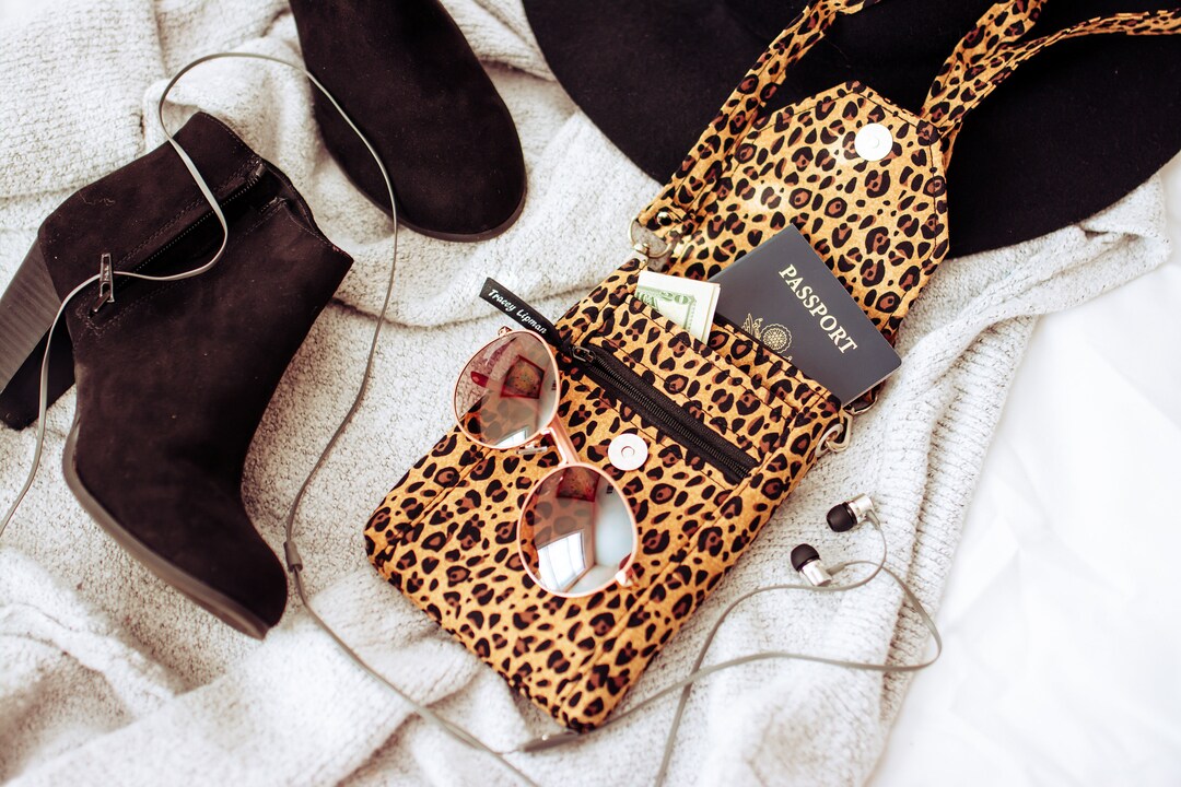 Girls Leopard Print Crossbody Bag