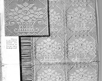 1970/'s Vintage Retro Teenage Girl Women/'s Cotton Pullover No.1071 A Single Rose Filet Crochet Sweater Pattern PDF Instant Download