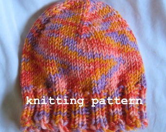 Knitting Pattern PDF - Wool Blend Beanie