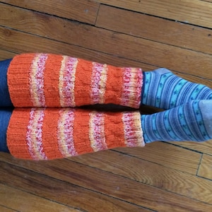 Knitting Pattern PDF - Dancing Flame Legwarmers