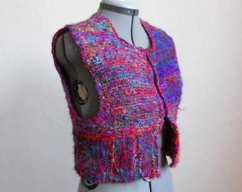 Knitting Pattern PDF - Sari Silk Vest