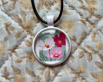 2022 Postage Stamp Pendant - Butterfly Garden Flowers