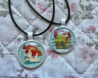 2019 Postage Stamp Pendant - Coral Reefs