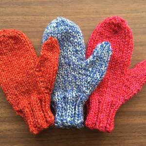 Knitting Pattern PDF - Toddler Mittens
