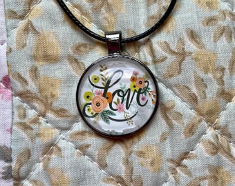 2018 Postage Stamp Pendant - Love Flourishes