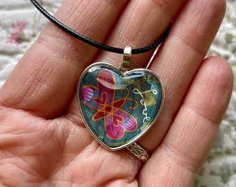 2011 Postage Stamp Pendant - Garden of Love