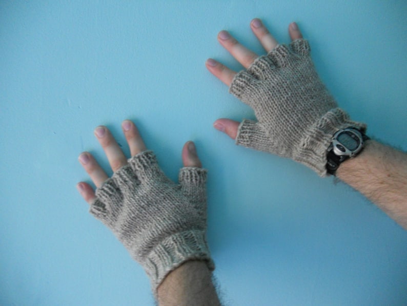 Knitting Pattern PDF Fingerless Gloves for Men and Women (Instant