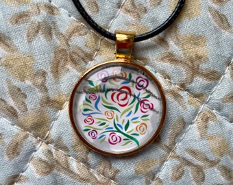 2013 Postage Stamp Pendant - Where Dreams Blossom