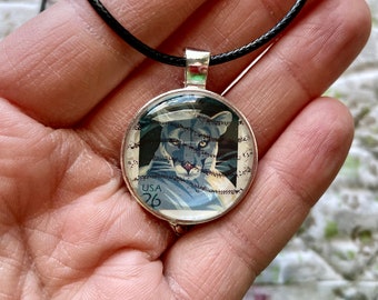 2007 Postage Stamp Pendant - Florida Panther