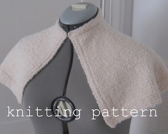 Knitting Pattern PDF - Three-Point Bamboo Capelet