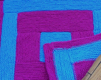 Knitting Pattern PDF - Patchwork Cat Blanket