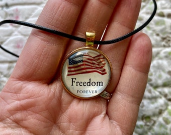 2012 Postage Stamp Pendant - Four Flags