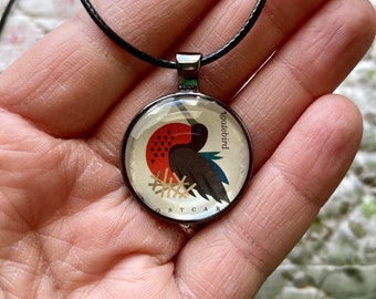 2015 Postage Stamp Pendant - Magnificent Frigatebird