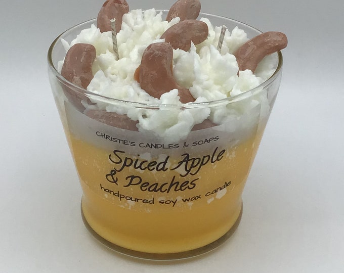 Spiced Apple & Peaches Soy Wax Candle dessert candle