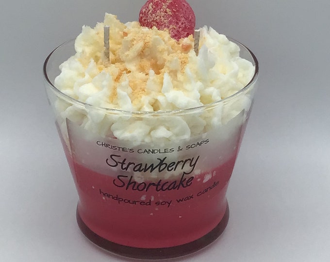 Strawberry Shortcake Soy Wax Candle dessert candle