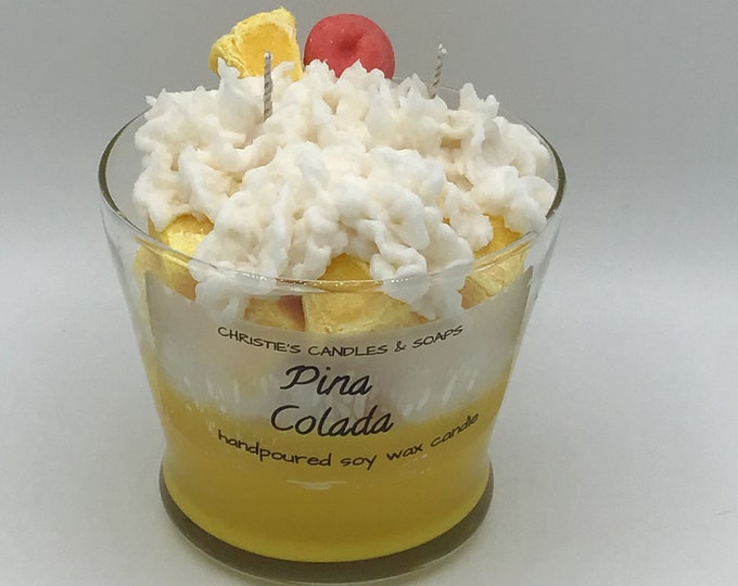 Pina Colada Soy Wax Candle dessert candle