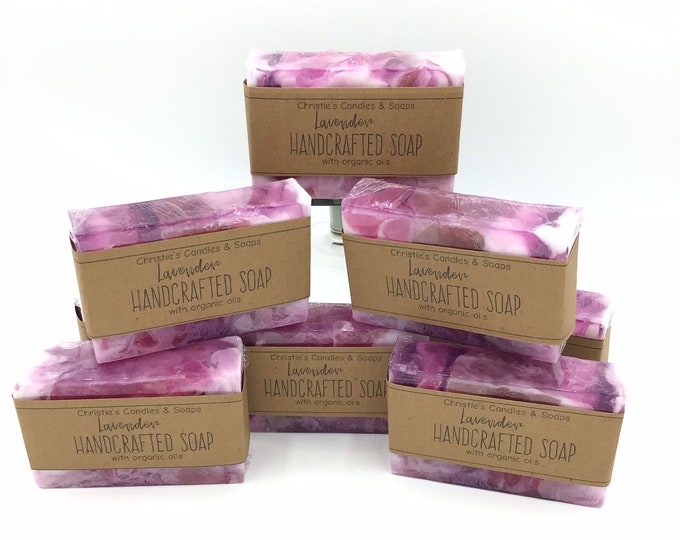 Lavender Organic Glycerin Soap Slices - HIGHLY FRAGRANCED