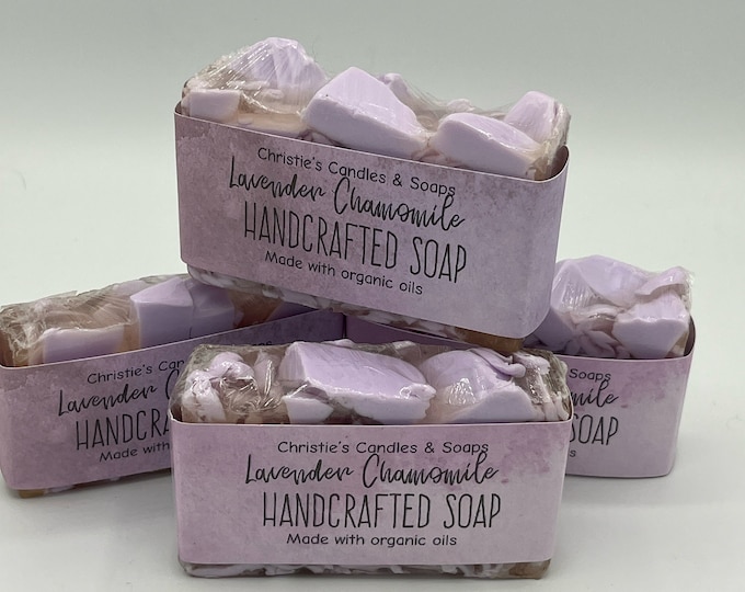 Lavender Chamomile Organic Glycerin Soap Slices - HIGHLY FRAGRANCED