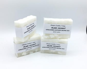 Island Coconut Organic Glycerin Soap Slices - HIGHLY FRAGRANCED