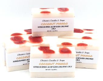 Coconut Mango  Organic Glycerin Soap Slices - HIGHLY FRAGRANCED