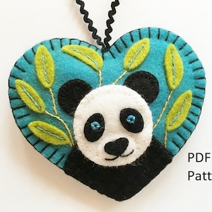 Digital PDF Pattern - Giant Panda Ornament