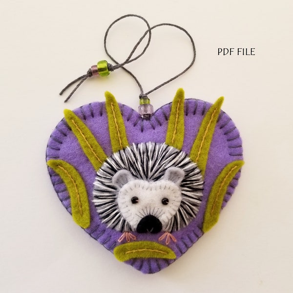 PDF Pattern - Springtime Hedgehog Ornament