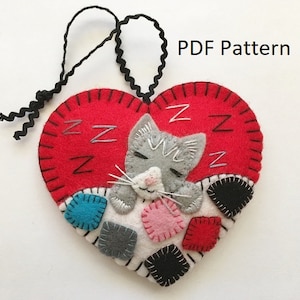 PDF Pattern - Sleeping Kitten Ornament