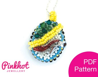 Dorothy's Beaded Locket Pattern - Wizard of Oz Peyote | Beading PDF Digital Download