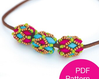 Tombola Beaded Beads Pattern with GemDuo Beads