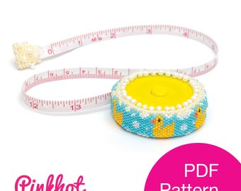 Ducks & Bubbles Tape Measure Pattern (PDF) | Peyote | Beading PDF Digital Download