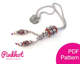 Jewels of Davros Beaded Bead Necklace PDF | 2-hole Shaped Beads | Beading PDF Digital Download