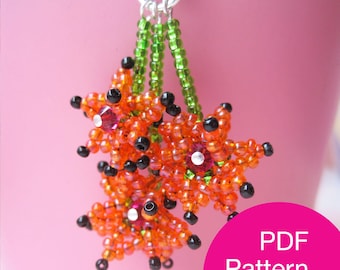 Flower Pendant Beginner’s Peyote Pattern (PDF) | Beading PDF Digital Download