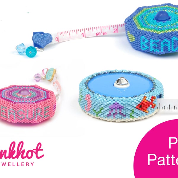 Design your own beaded tape measure Pattern (PDF) | Peyote | Beading PDF Digital Download