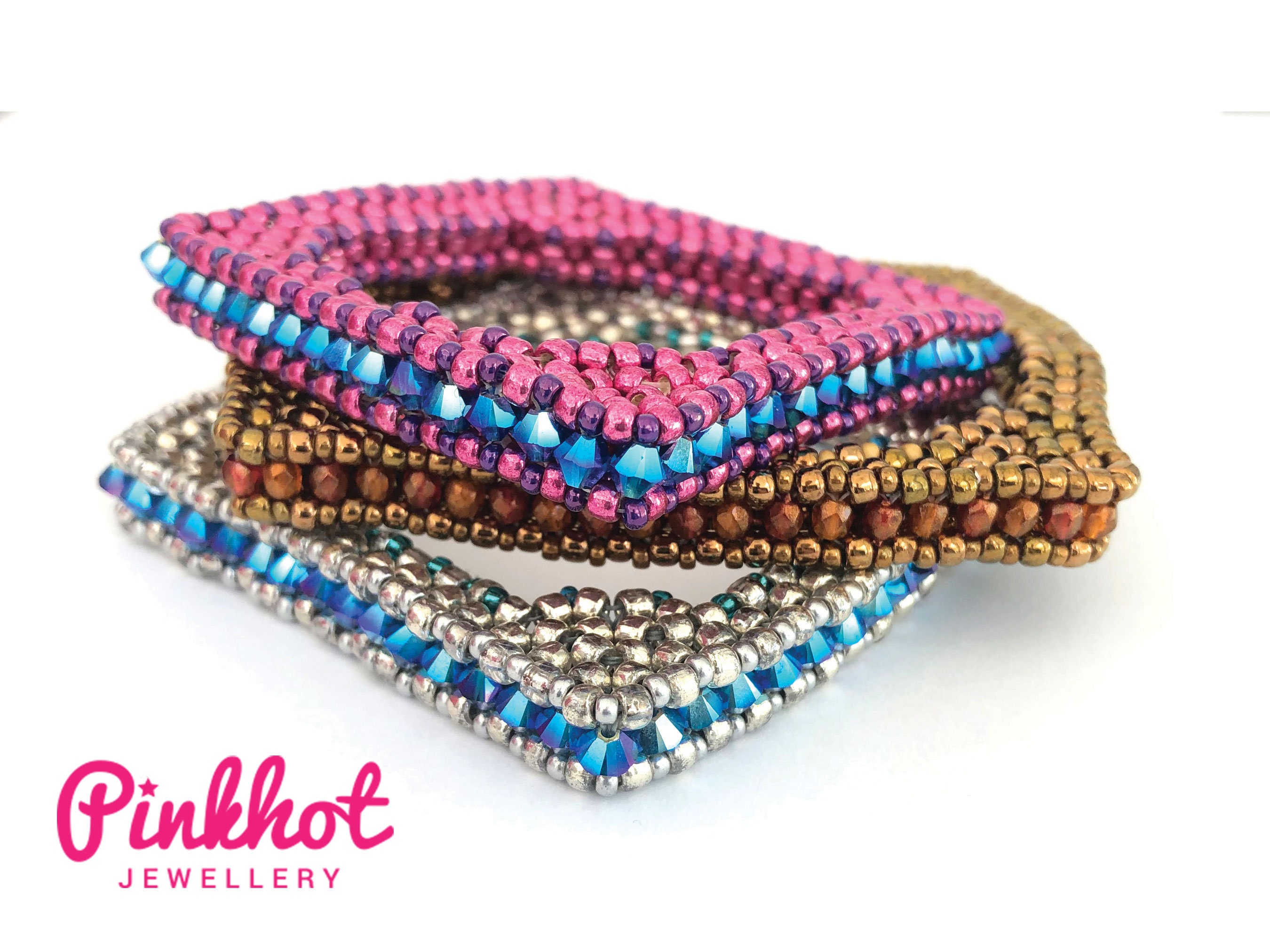 Square Bangles Beadweaving Pattern (PDF) | Beading PDF Digital Download ...