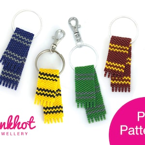 Modello PDF sciarpa con perline / Miyuki Delica Peyote Stitch / Download digitale PDF perline