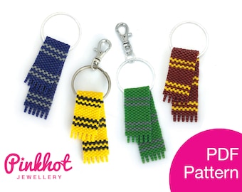 Wzór PDF na szalik z koralikami | Miyuki Delica Peyote Stitch | Pobieranie cyfrowe PDF z koralikami