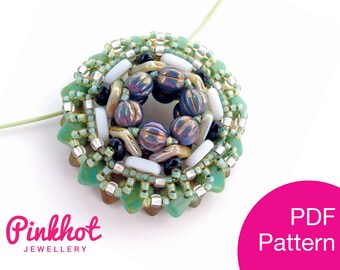 Kaleidoscope Pendant Pattern (PDF) | Shaped Beads Beading PDF Digital Download