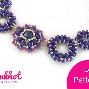 Kajagoogoo Duo Necklace Pattern (PDF) | SuperDuo and MiniDuo Beading PDF Digital Download