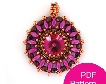 Firework Pendant Peyote Pattern (PDF)