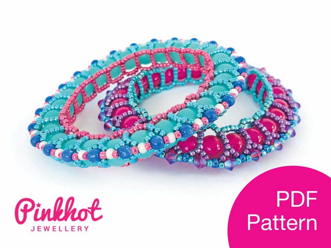 Celebration Bangles Pattern (PDF) | Right Angle Weave (RAW) Beading PDF ...