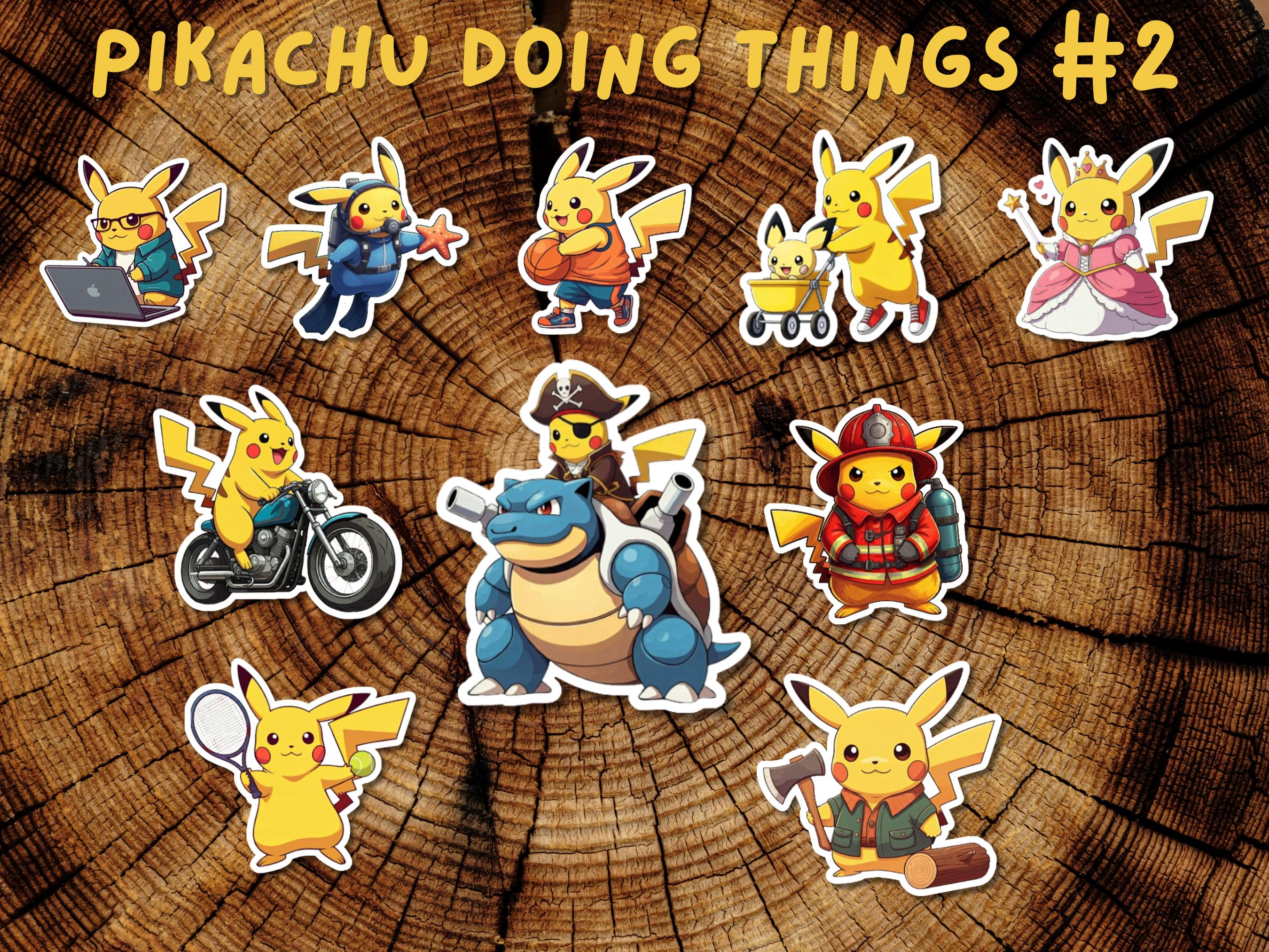 Pikachu Sticker Designs Cute Pikachu Sticker Pikachu Cute Pokemon Sticker Waterproof Pikachu ...