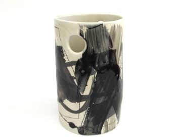 hand built abstract porcelain vessel   ...   abstract expressionism